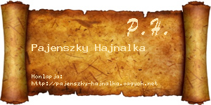 Pajenszky Hajnalka névjegykártya