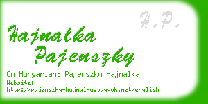 hajnalka pajenszky business card